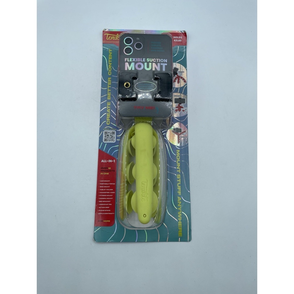 Tenikle Pro Flexible Tripod Bendable Suction Cup Camera & Phone Mount - Yellow
